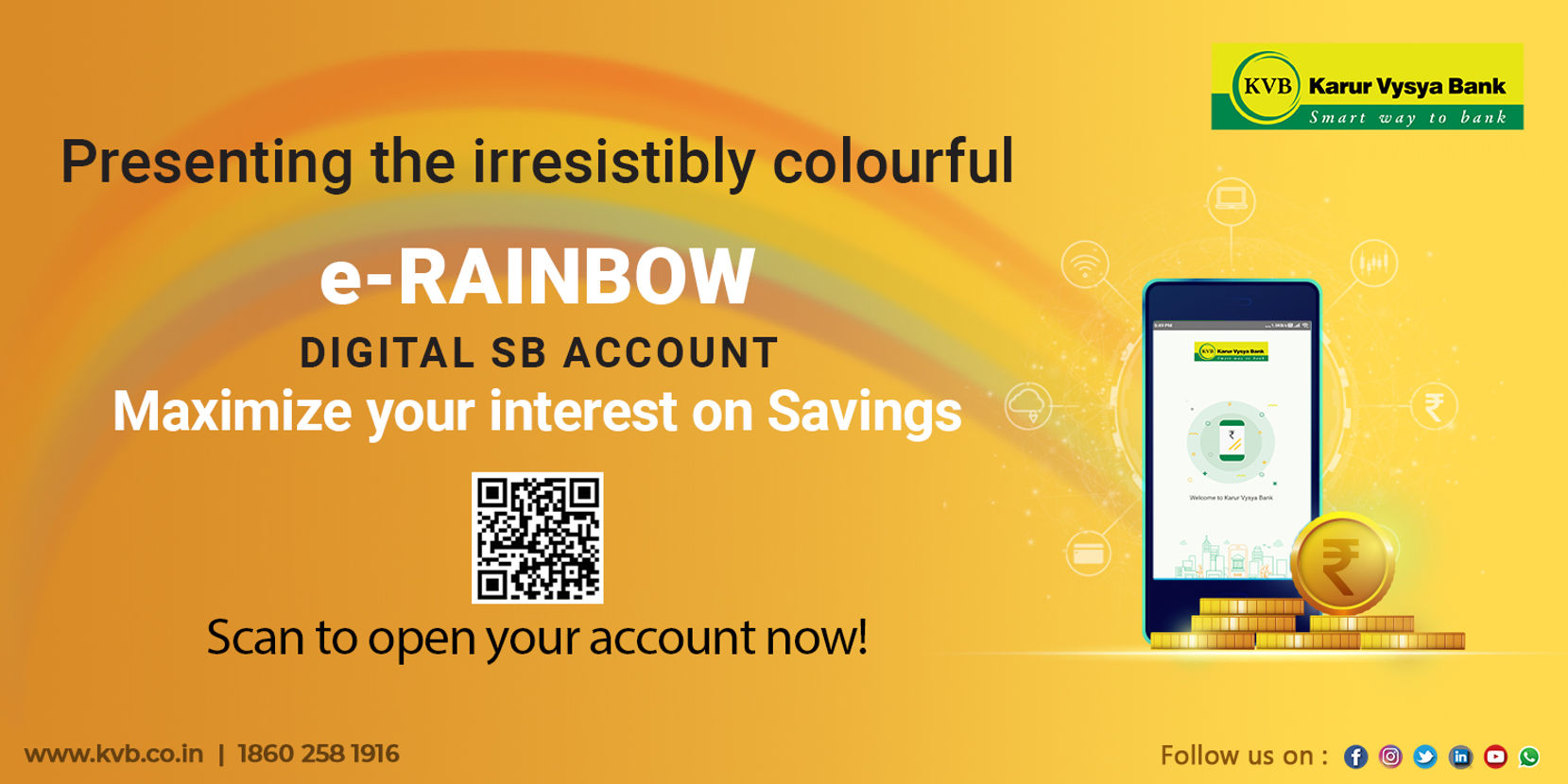 Open KVB's E-Rainbow Digital Savings Account